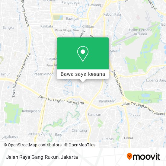 Peta Jalan Raya Gang Rukun