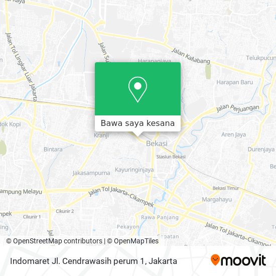 Peta Indomaret Jl. Cendrawasih perum 1