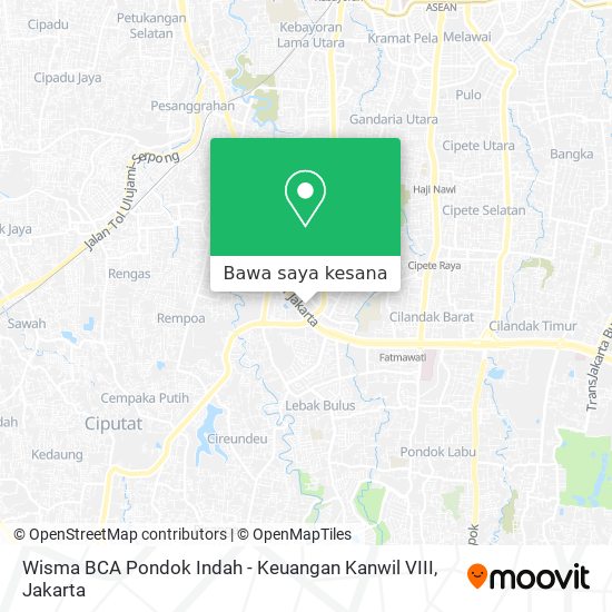 Peta Wisma BCA Pondok Indah - Keuangan Kanwil VIII