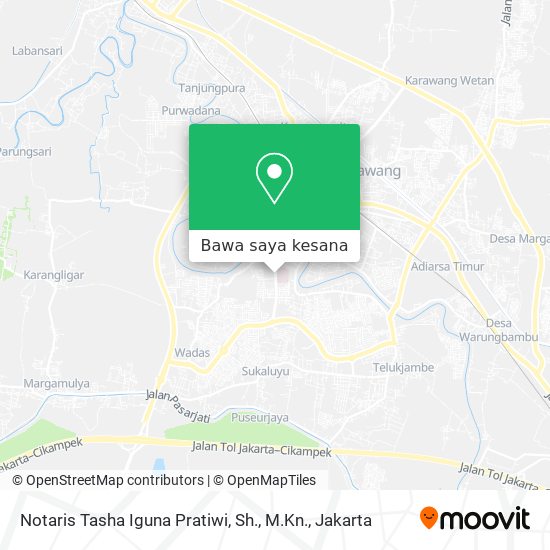 Peta Notaris Tasha Iguna Pratiwi, Sh., M.Kn.