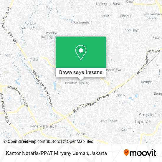 Peta Kantor Notaris / PPAT Miryany Usman