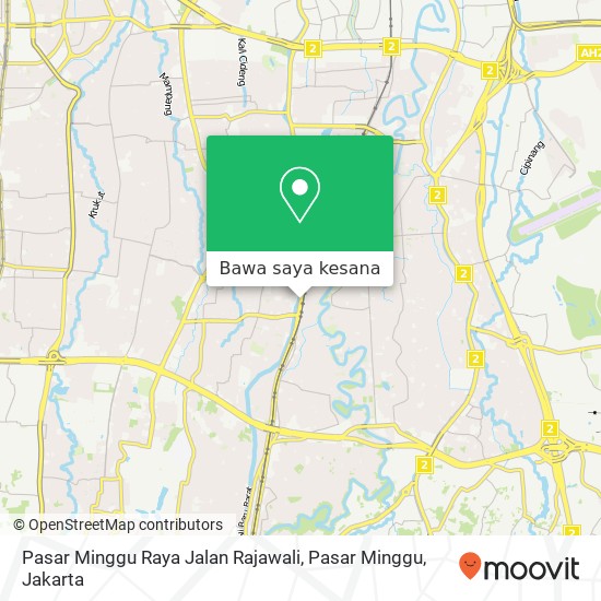 Peta Pasar Minggu Raya Jalan Rajawali, Pasar Minggu