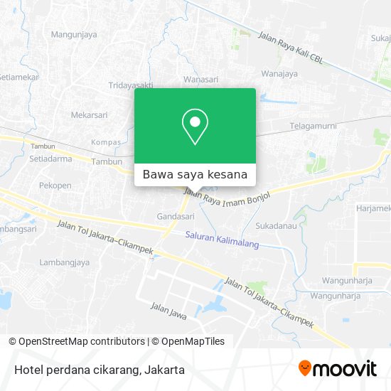 Peta Hotel perdana cikarang