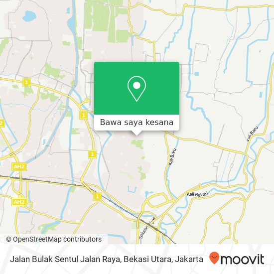 Peta Jalan Bulak Sentul Jalan Raya, Bekasi Utara