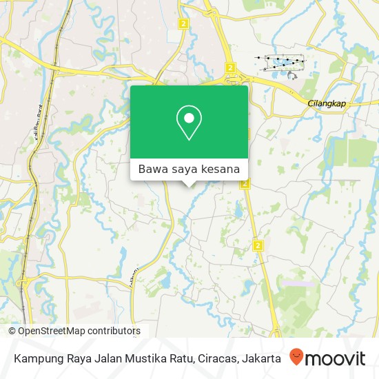 Peta Kampung Raya Jalan Mustika Ratu, Ciracas