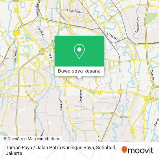 Peta Taman Raya / Jalan Patra Kuningan Raya, Setiabudi