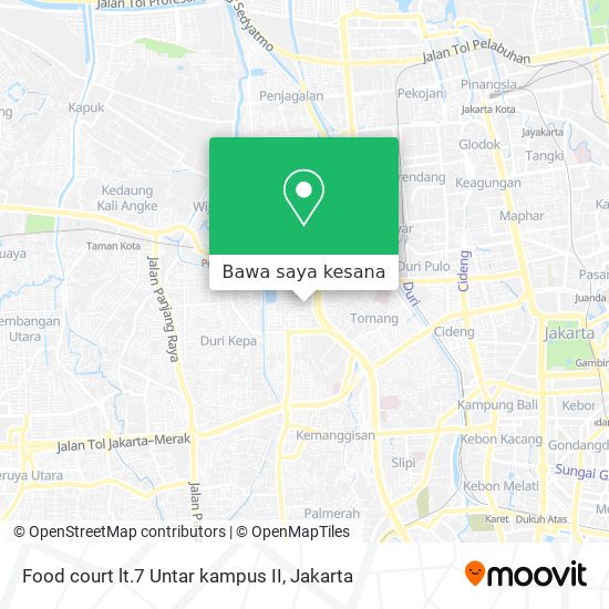 Peta Food court lt.7 Untar kampus II
