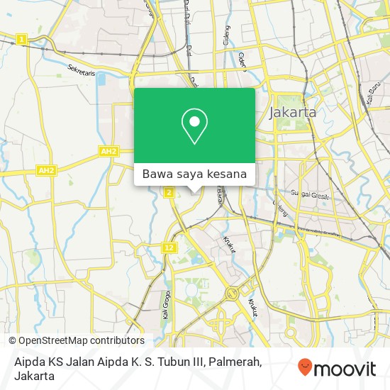 Peta Aipda KS Jalan Aipda K. S. Tubun III, Palmerah