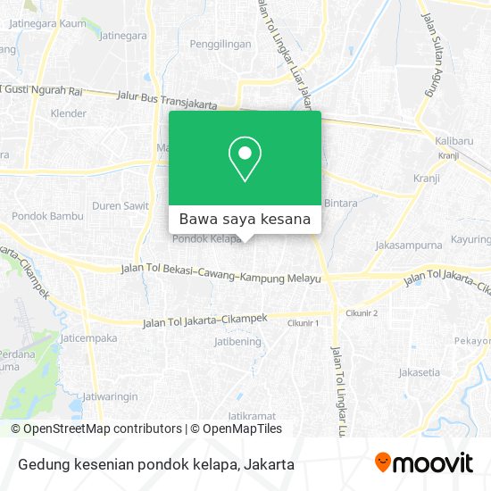 Peta Gedung kesenian pondok kelapa