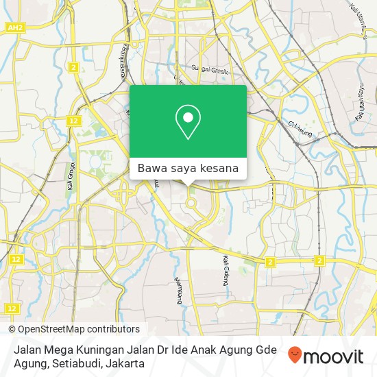 Peta Jalan Mega Kuningan Jalan Dr Ide Anak Agung Gde Agung, Setiabudi