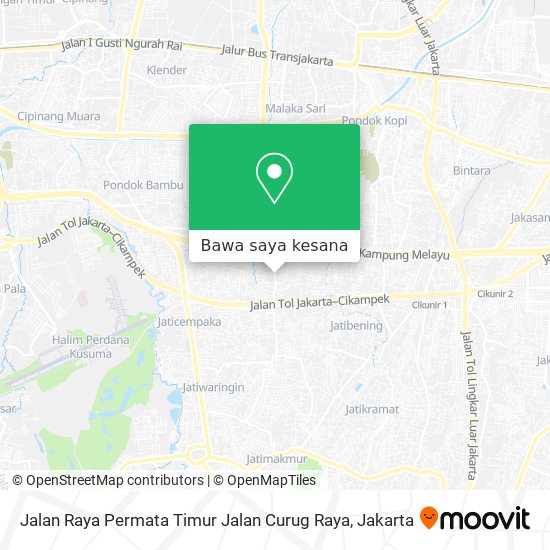 Peta Jalan Raya Permata Timur Jalan Curug Raya