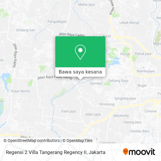 Peta Regensi 2 Villa Tangerang Regency II