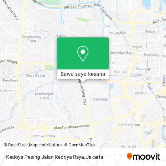 Peta Kedoya Pesing Jalan Kedoya Raya