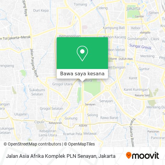 Peta Jalan Asia Afrika Komplek PLN Senayan