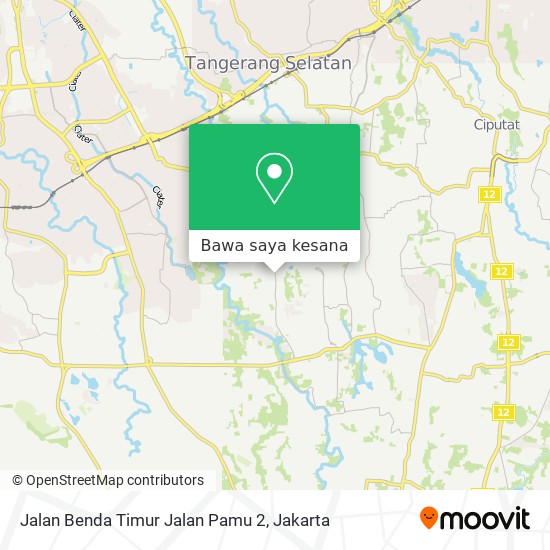 Peta Jalan Benda Timur Jalan Pamu 2