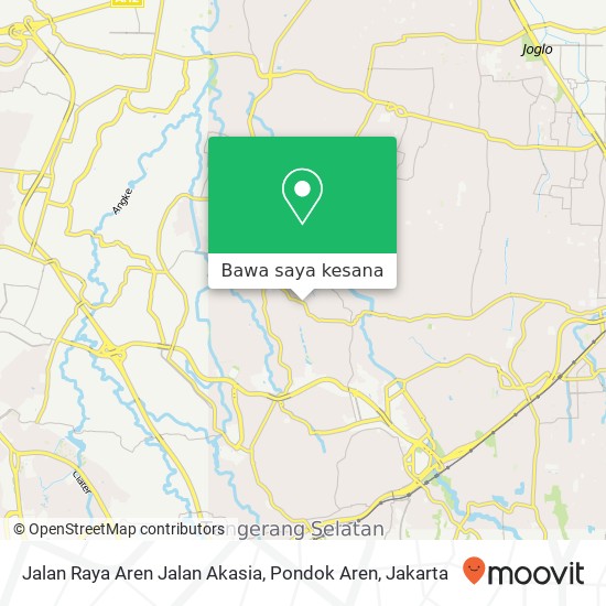 Peta Jalan Raya Aren Jalan Akasia, Pondok Aren