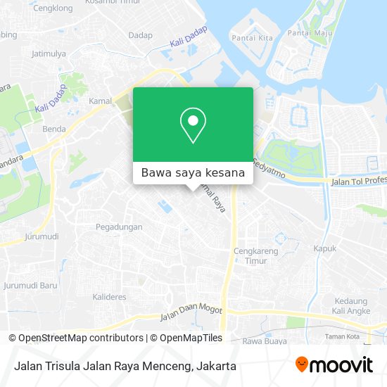 Peta Jalan Trisula Jalan Raya Menceng