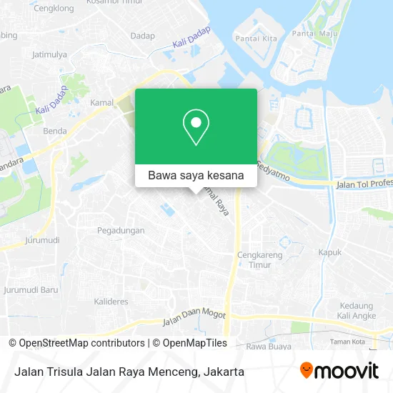 Peta Jalan Trisula Jalan Raya Menceng