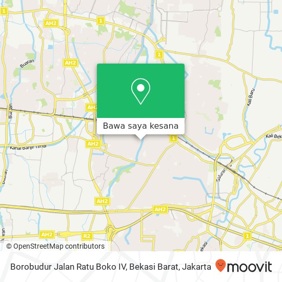 Peta Borobudur Jalan Ratu Boko IV, Bekasi Barat