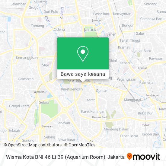 Peta Wisma Kota BNI 46 Lt.39 (Aquarium Room)