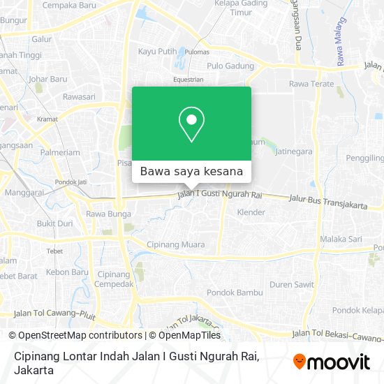 Peta Cipinang Lontar Indah Jalan I Gusti Ngurah Rai