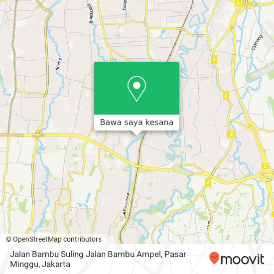 Peta Jalan Bambu Suling Jalan Bambu Ampel, Pasar Minggu