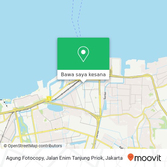 Peta Agung Fotocopy, Jalan Enim Tanjung Priok