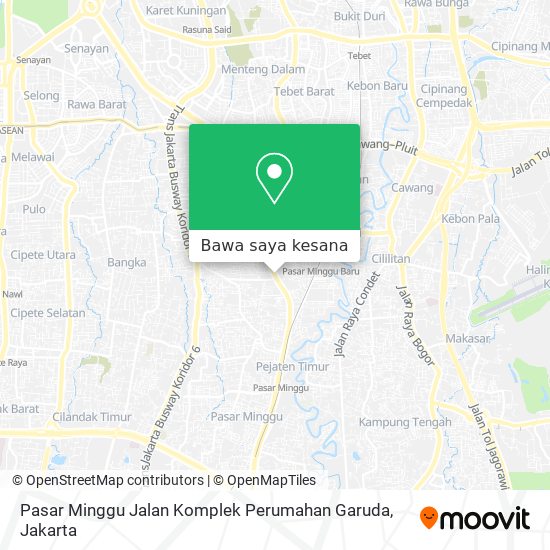 Peta Pasar Minggu Jalan Komplek Perumahan Garuda