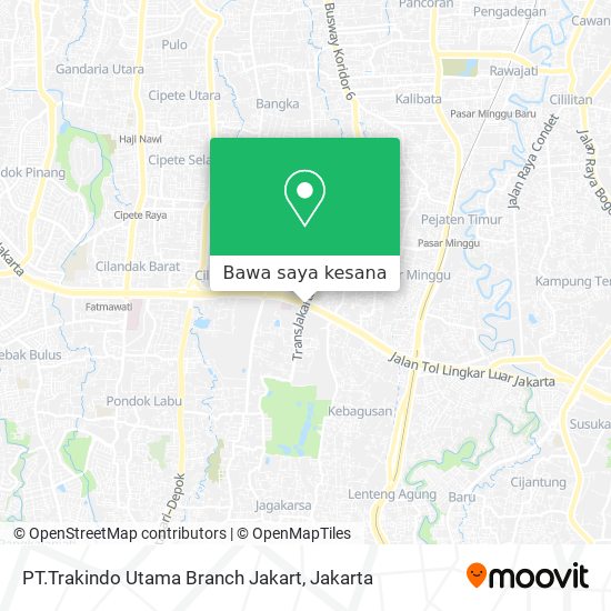 Peta PT.Trakindo Utama Branch Jakart