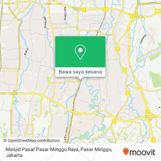 Peta Mesjid Pasar Pasar Minggu Raya, Pasar Minggu