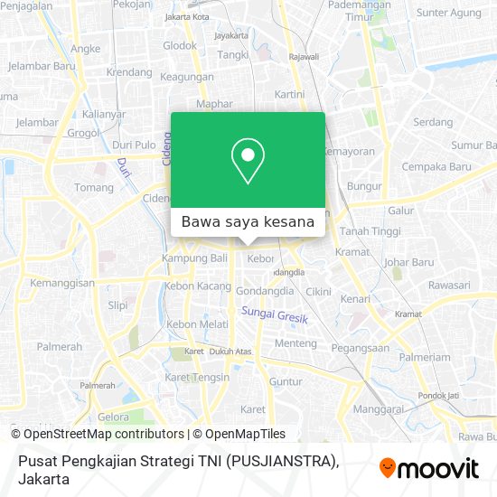 Peta Pusat Pengkajian Strategi TNI (PUSJIANSTRA)