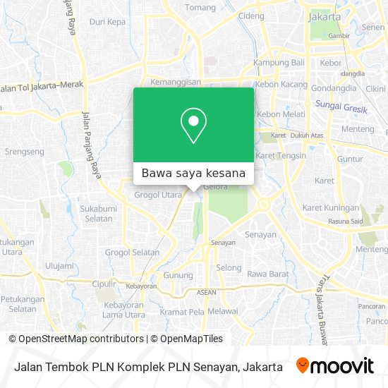 Peta Jalan Tembok PLN Komplek PLN Senayan