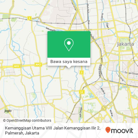 Peta Kemanggisan Utama VIII Jalan Kemanggisan Ilir 2, Palmerah