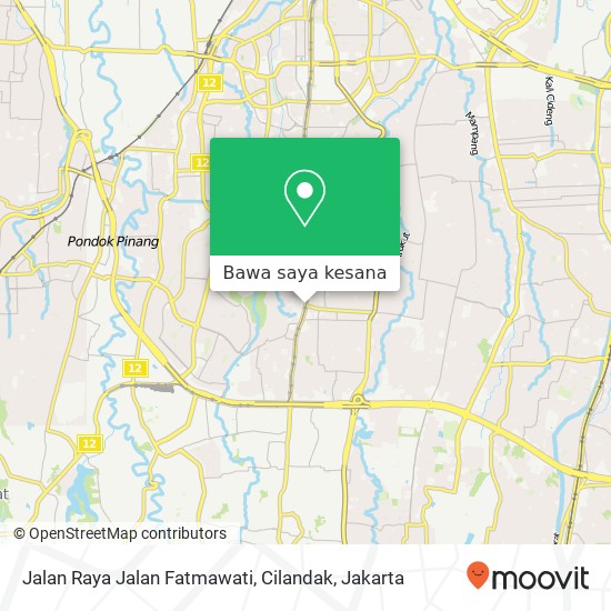 Peta Jalan Raya Jalan Fatmawati, Cilandak