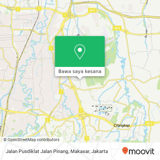 Peta Jalan Pusdiklat Jalan Pinang, Makasar