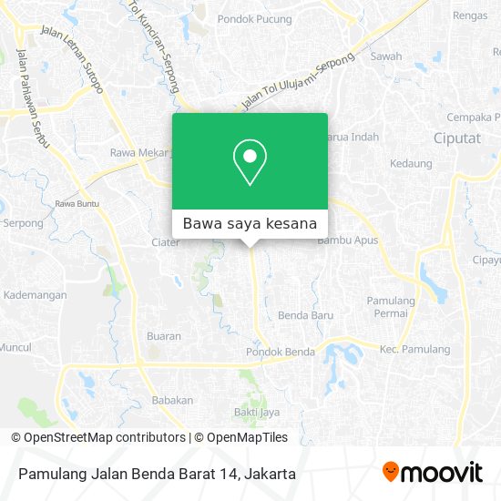 Peta Pamulang Jalan Benda Barat 14