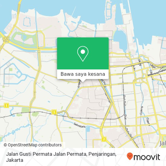 Peta Jalan Gusti Permata Jalan Permata, Penjaringan