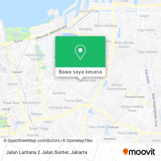 Peta Jalan Lantana 2 Jalan Sunter