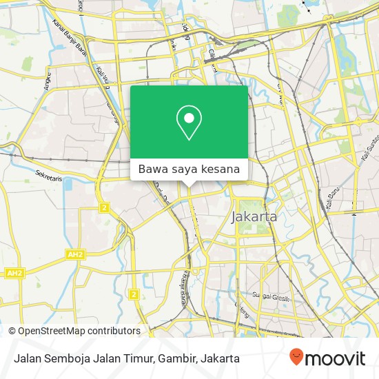 Peta Jalan Semboja Jalan Timur, Gambir