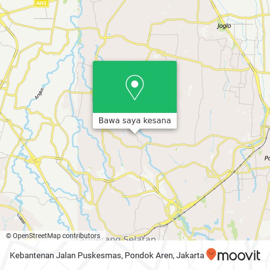 Peta Kebantenan Jalan Puskesmas, Pondok Aren