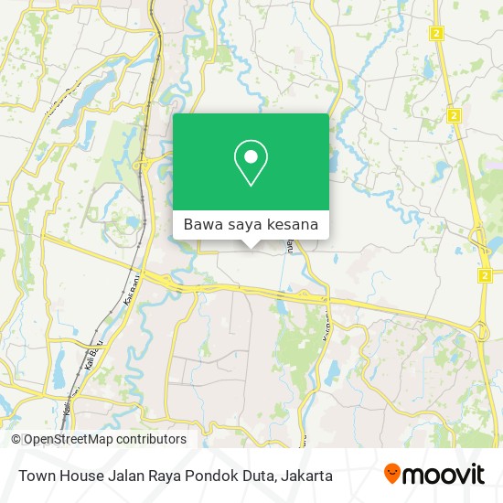Peta Town House Jalan Raya Pondok Duta