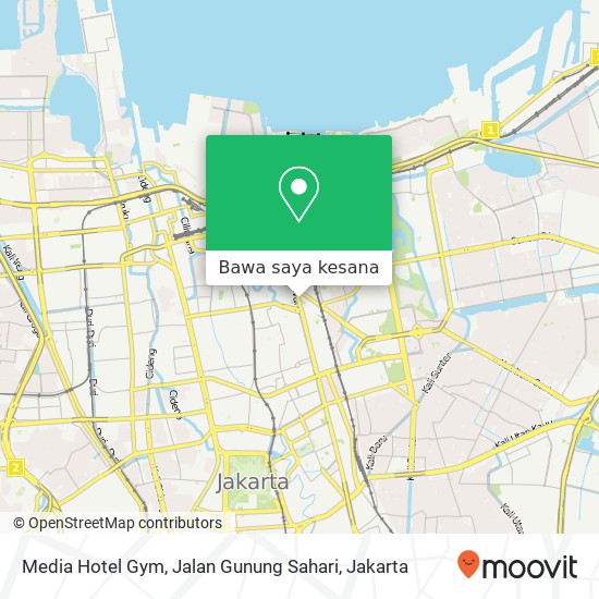 Peta Media Hotel Gym, Jalan Gunung Sahari