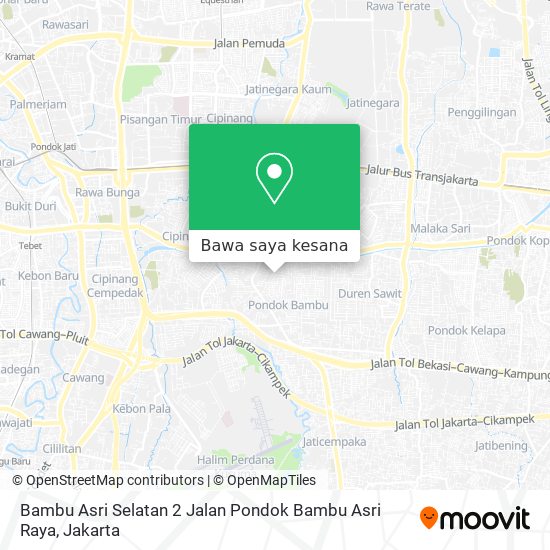 Peta Bambu Asri Selatan 2 Jalan Pondok Bambu Asri Raya