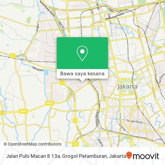 Peta Jalan Pulo Macan 8 13a, Grogol Petamburan