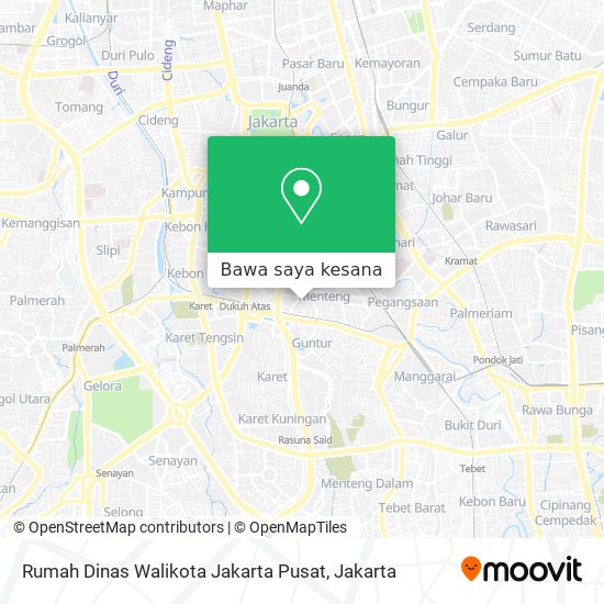 Peta Rumah Dinas Walikota Jakarta Pusat