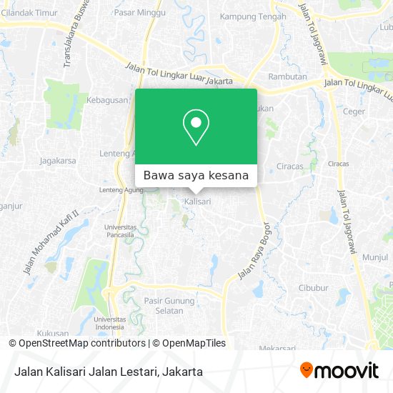 Peta Jalan Kalisari Jalan Lestari