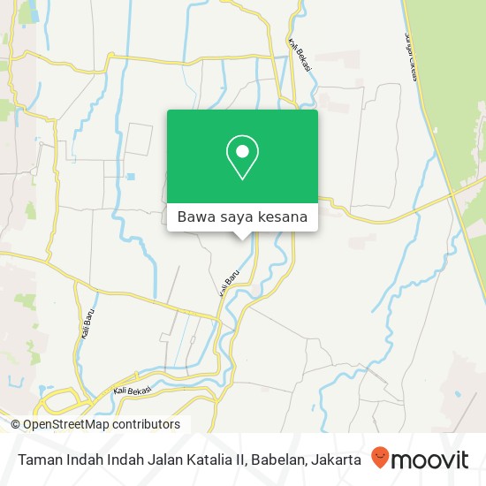 Peta Taman Indah Indah Jalan Katalia II, Babelan