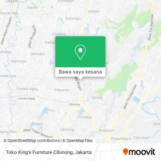 Peta Toko King's Furniture Cibinong