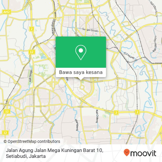 Peta Jalan Agung Jalan Mega Kuningan Barat 10, Setiabudi