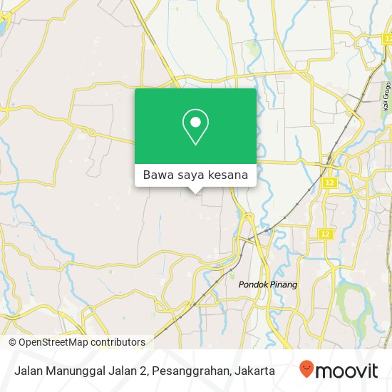 Peta Jalan Manunggal Jalan 2, Pesanggrahan